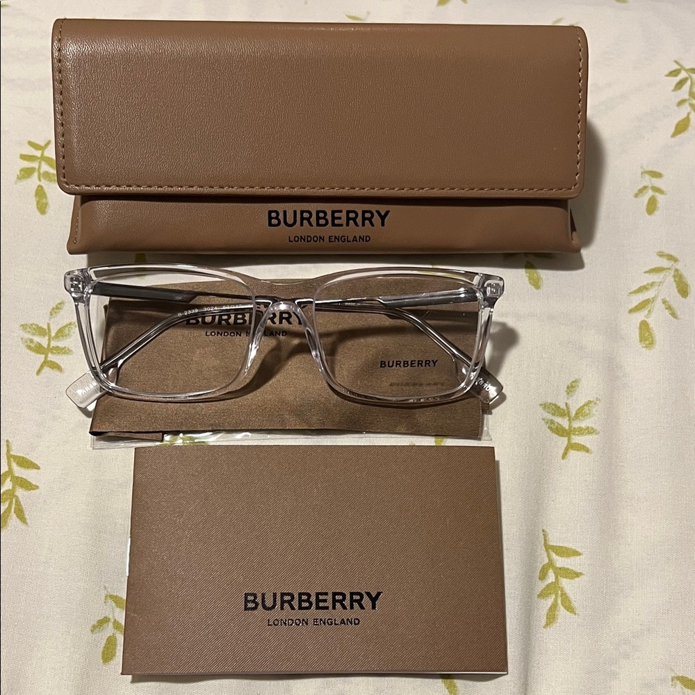 Burberry Transparent Glasses with Brown Case